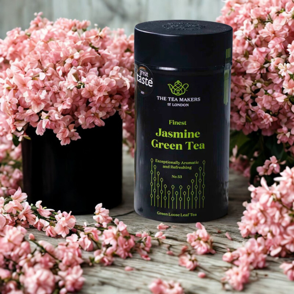 Jasmine green tea pink flowers